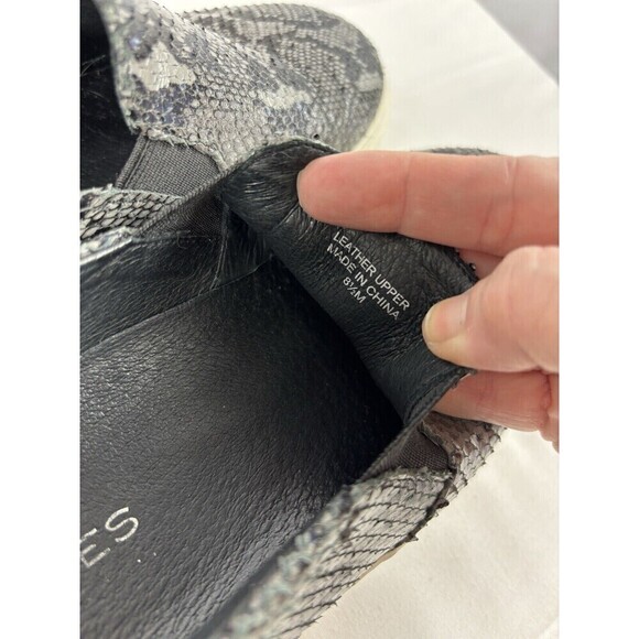 J/Slides Cleo Slip On Platform Sneakers Grey Black Snake Print 8.5 - Picture 4 of 9